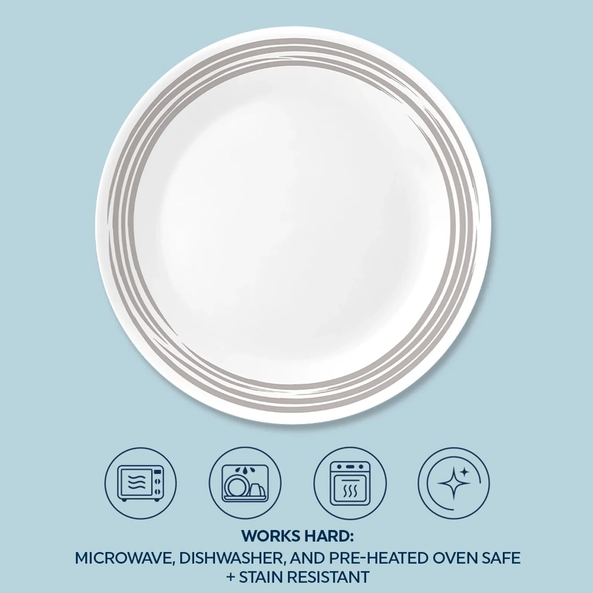 Corelle® Brushed Silver 10.25" Dinner Plate - Image 3